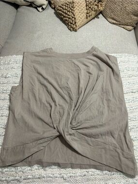 GAP Women's Twist-Front Tank Top - Taupe